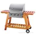 GAS BBQ GRILLS WITH 3 BURNERS AND WHEELS